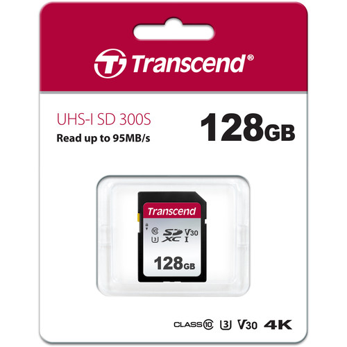 Transcend 128GB 300S UHS-I Card TS128GSDC300S B&H