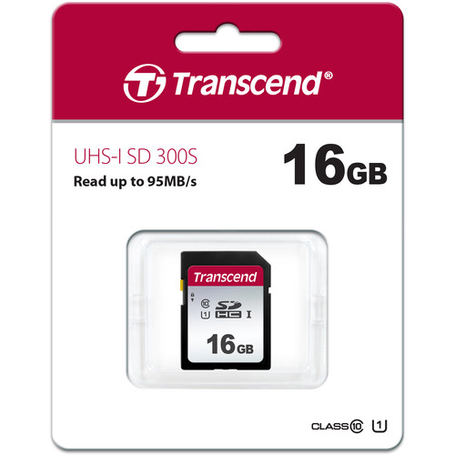 Transcend - 16Go - SDXC/SDHC 300S Carte microSD 16 Go avec adaptateur SD -  Emballage Ouverture Facile - TS16GUSD300S-AE