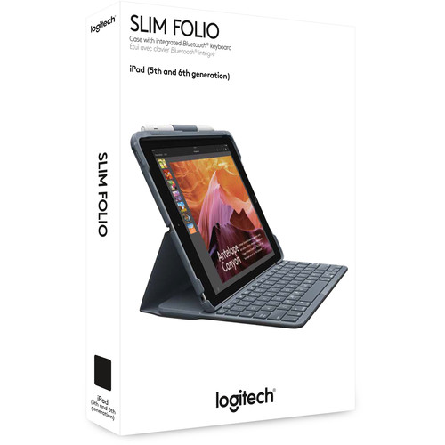 Logitech SLIM Keyboard Case for 9.7" iPad 920-009017 B&H