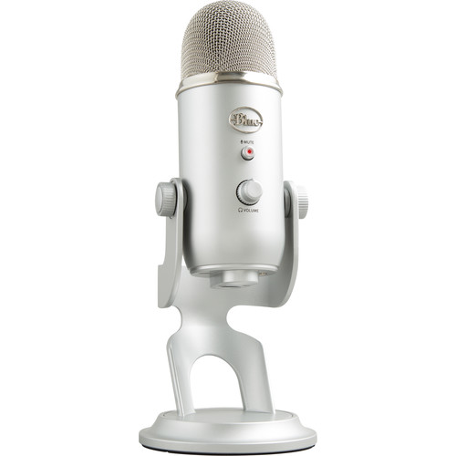 Blue Microphones Yeti 1141 Silver USB Connector Yeti Podcaster Bundle