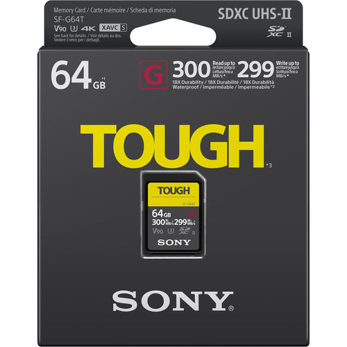 Carte SD SONY UHS-II G TOUGH series CL10 U3 32Go