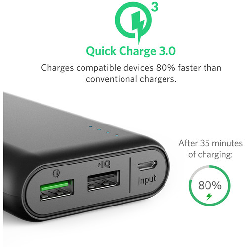 Anker Portable Charger 20000mAh Power Bank 2-Port Battery Pack, PowerCore  Essential 20K