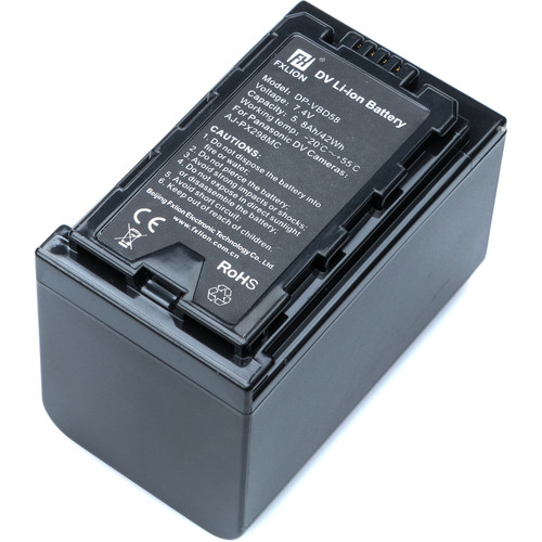 Fxlion 42Wh 7.4V Battery with Panasonic VW-VBD58 Mount DP-VBD58