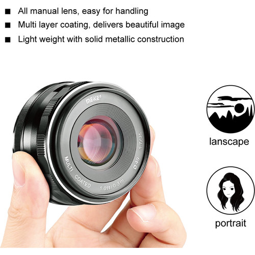 Meike MK-35mm f/1.7 Lens for FUJIFILM X MK35F1.7FX B&H Photo