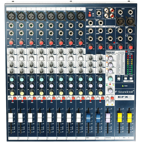 Soundcraft EFX 8-Channel Mixer With Built In Lexicon