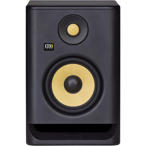 (2) KRK Rokit 5 G4 RP5G4 5 Powered Studio Monitors with USB Audio  Interface & Yellow Cables Package