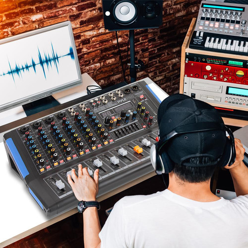 Pyle Pro 8-Channel Bluetooth Studio Mixer and DJ PMXU88BT B&H