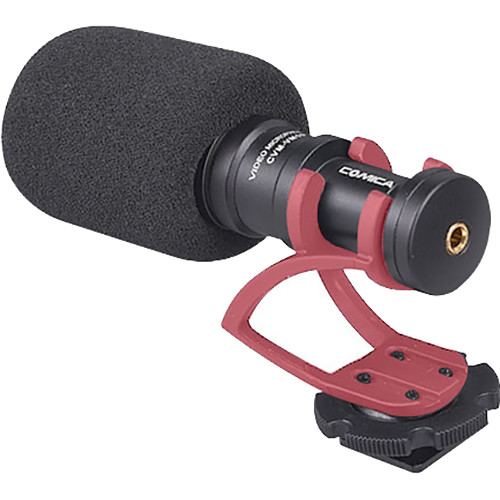 comica Microphone Caméra Compact CVM-VM10II Micro Directionnel à  Condensateur avec Wind Muff Microphone Cardioid Shotgun pour DSLR Caméra