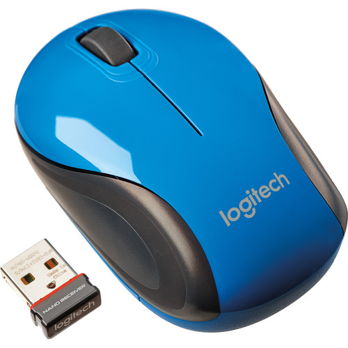 Logitech M187 Wireless Ultra Portable Mouse (Blue)