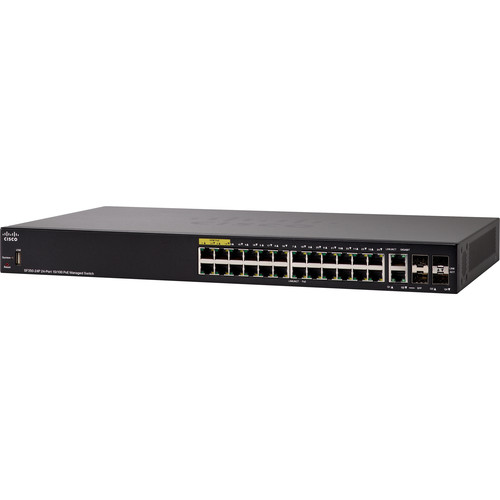 Conmutador Ethernet Cisco SF350-24P 350 Series de 24 puertos PoE + administrado 10/100 Mb / s