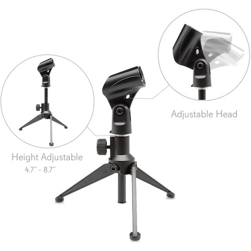 Pyle Pro Desktop Microphone Stand & Compact Table Tripod