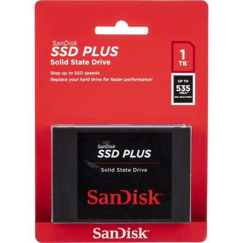 SanDisk 1TB SSD Plus SATA 6Gb s 2.5 Internal Solid State Drive  (SDSSDA-1T00-G26)