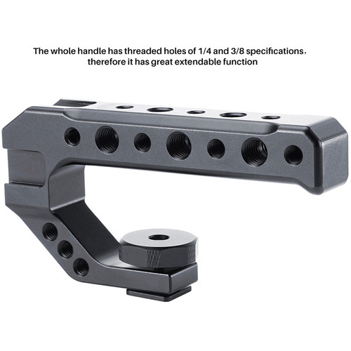 Camera Cold Shoe Mount Adapter Universal Video Action Stabilizing Handle Grip Ulanzi UURIG R005 Camera Handle Grip with 3 Cold Shoe 1//4 3//8 Holes