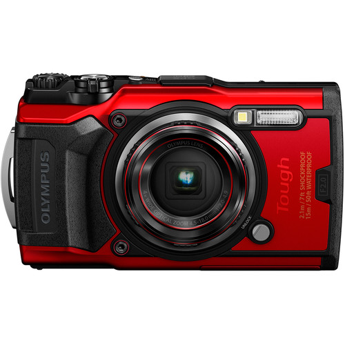 Olympus TG6 Tough Underwater Camera (Red) B&H Photo Video