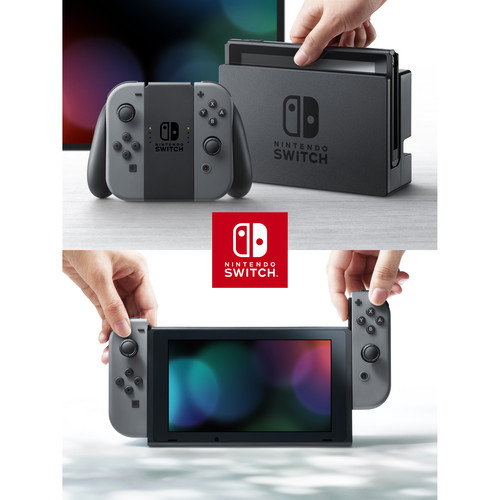 Nintendo Switch with Gray Controllers (2019) HADSKAAAA B&H Photo