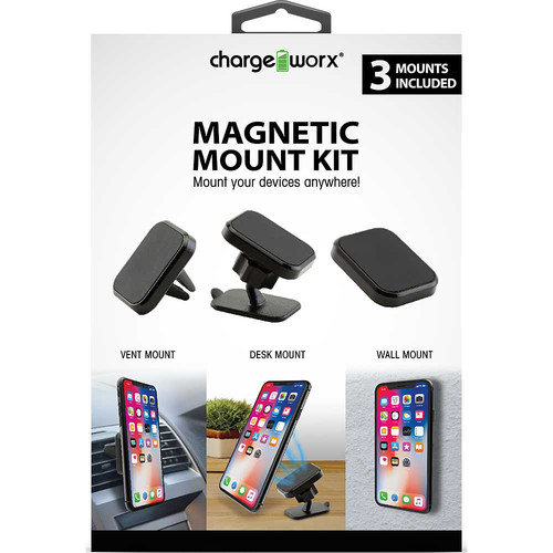 ChargeWorx Magnetic Mount Kit CX9900BK B H Photo Video