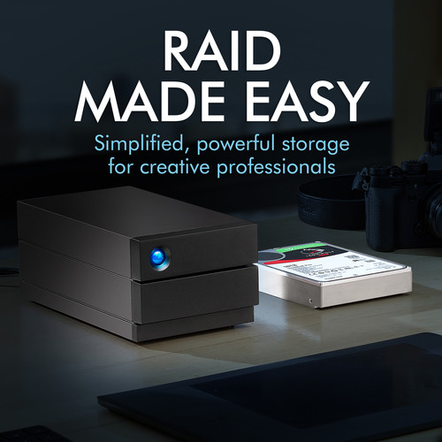 LaCie 16TB 2big 2-Bay USB 3.1 Type-C RAID Array STHJ16000800 B&H