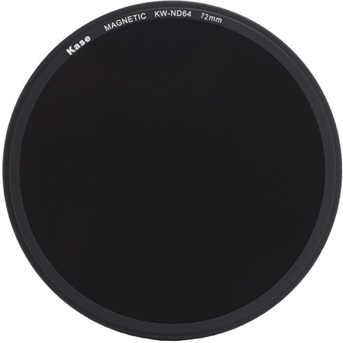 Kase Wolverine Magnetic ND64 Solid Neutral Density 1.8 Filter with 72mm  Lens Adapter Ring (6-Stop)