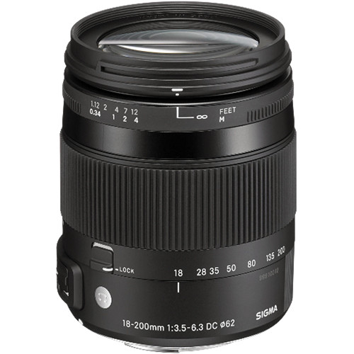 Sigma 18-200mm f/3.5-6.3 DC Macro OS HSM Contemporary Lens for Nikon F