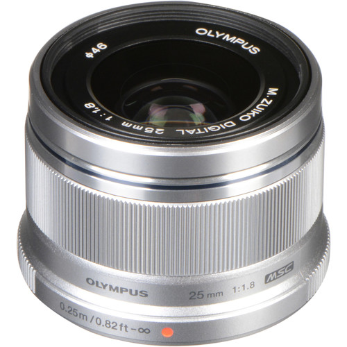 Olympus M.Zuiko Digital 25mm f/1.8 Lens (Silver)