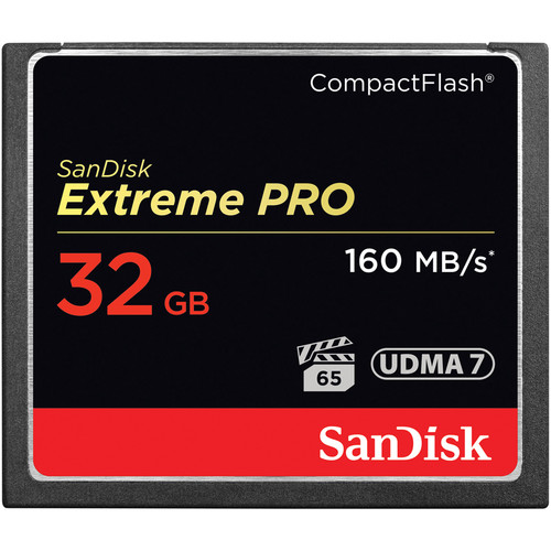 Violar Derritiendo alfiler SanDisk Flash Memory Card, 32GB Extreme Pro CompactFlash Memory Card  (160MB/s) B&H