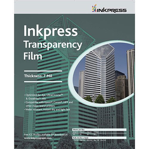 Inkpress Media Transparency Film - 17 x 100' - Roll ITF17100