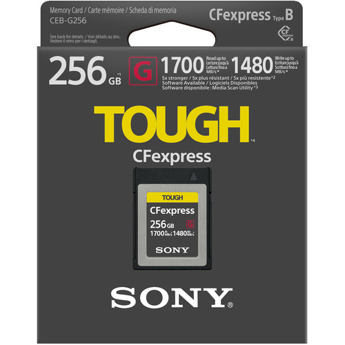 Sony 256GB CFexpress Type B TOUGH Memory Card CEBG256/J B&H