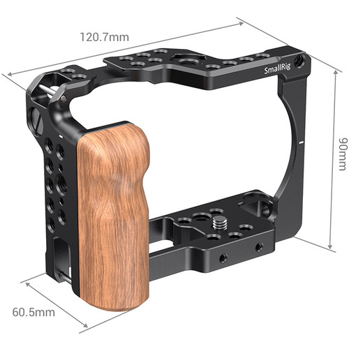 SmallRig Camera Cage with Wooden Grip for Sigma FP CCM2518 B&H