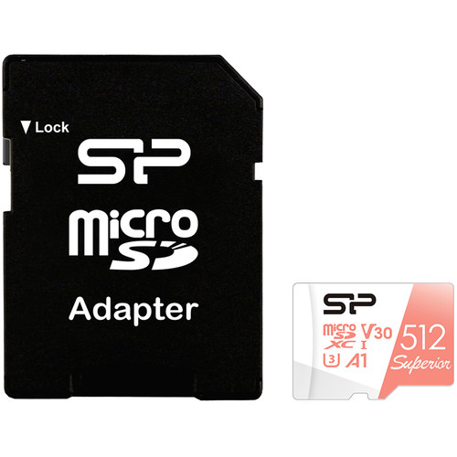 Silicon Power 512GB UHS-I / U3 microSDXC Memory Card with SD Adapter