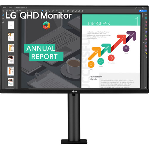 Monitor LG 27QN880-B 27 "16: 9 FreeSync IPS con soporte Ergo