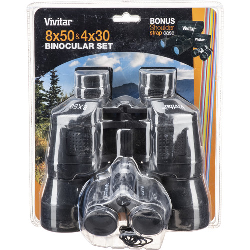 Vivitar 8x50 and 4x30 VS-843 Value Series Binoculars VIV-VS-843