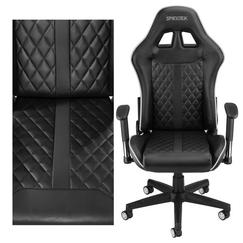 Spieltek 100 Series Gaming Chair (Black & White) GC-100L-BW B&H