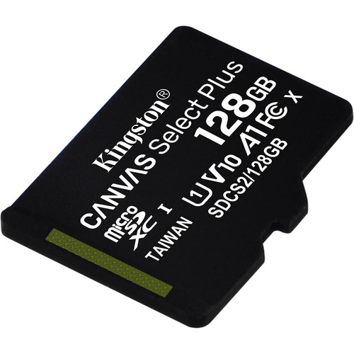 Carte SD 128GB Carte Mémoire Kingston Toile Select Plus U1 UHS-I