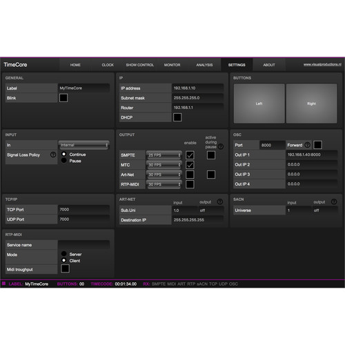 Visual Productions TimeCore Timecode TIMECORE B&H Photo Video