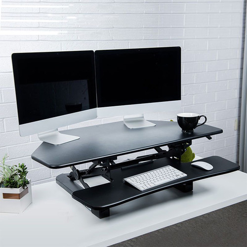 FlexiSpot 41 Sit-to-Stand Desk Riser (Black) M4B B&H Photo Video