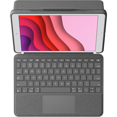 Logitech Combo Touch Backlit Keyboard Case for Apple iPad (Gen 7 to 9)  (Graphite)