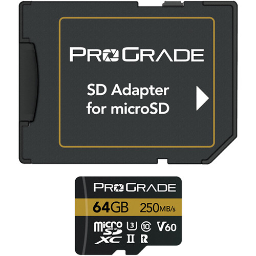 ProGrade Digital 64GB microSDXC Memory Card with SD Adapter