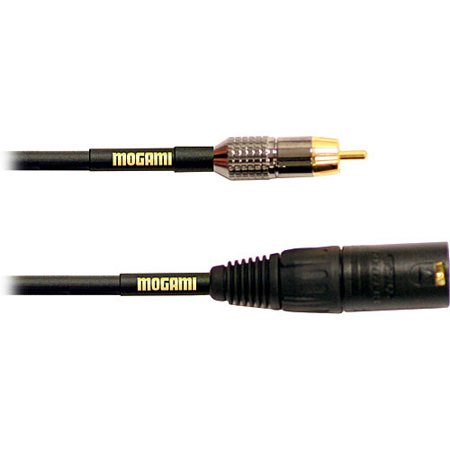 Mogami Gold Male XLR to RCA Cable (3') GOLDXLRMRCA03 B&H Photo