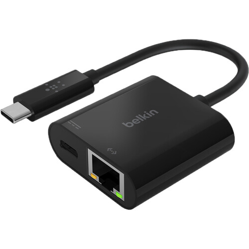 Belkin USB Type-C to Gigabit Ethernet Adapter INC001BK-BL B&H