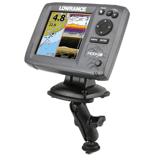 Ram Mounting Systems - RAP-B-107B-354-TRA1U - Track Ball Composite Fishfinder Mount for Humminbird Devices
