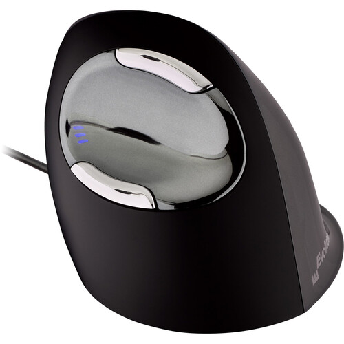 Evoluent VerticalMouse D Wired Mouse (Medium, Dark Silver) VMDM