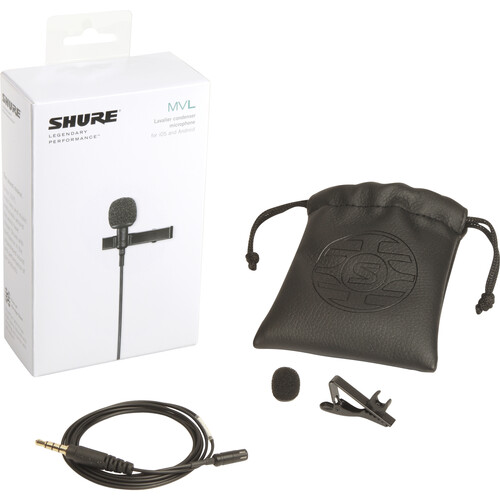 Micrófono Lavalier para Shure MVL Micrófono de solapa con clip Instrumento  vocal unidireccional