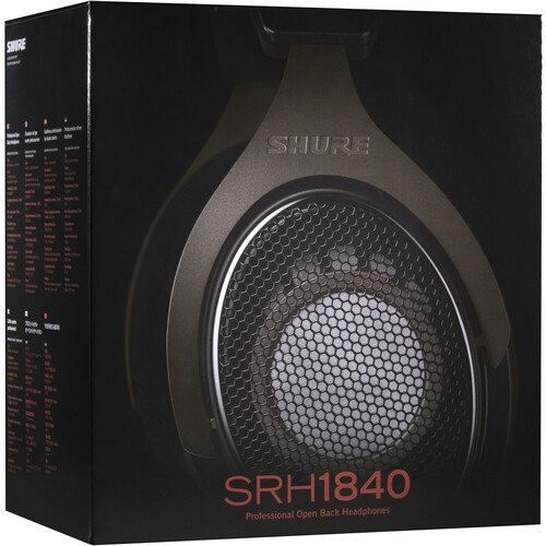 Shure SRH1840 Open-Back Over-Ear Headphones SRH1840-BK B&H Photo