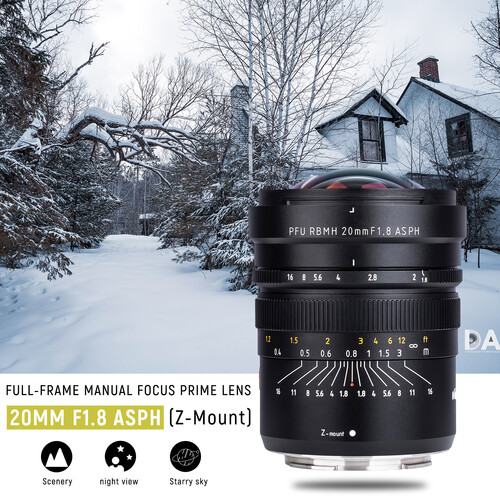 Viltrox PFU RBMH 20mm f/1.8 ASPH Lens for Nikon Z