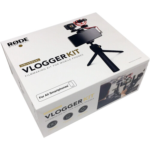 Rode Universal Vlogger Kit,Includes VideoMicro,Tripod 2 , Smart Grip,  MicroLED Light and Accessories ROD-VLOGVMICRO Wired Field Handheld  Microphones - Vistek Canada Product Detail