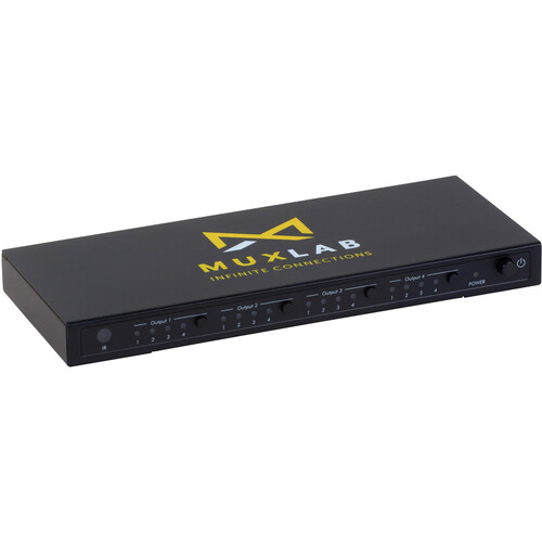 MuxLab 4x4 4K60 HDMI Matrix Switch 100508 B&H Photo Video