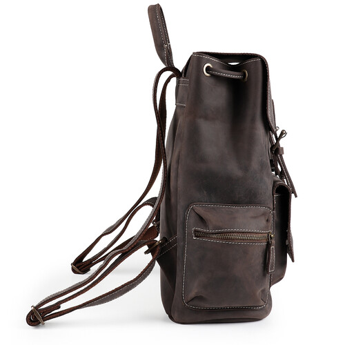 Top grain leather online backpack