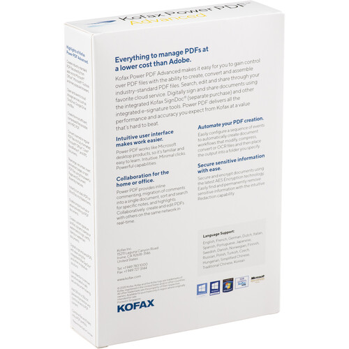 Kofax (Nuance) Power PDF 4.0 Advanced PPD-PER-0295-001U B&H