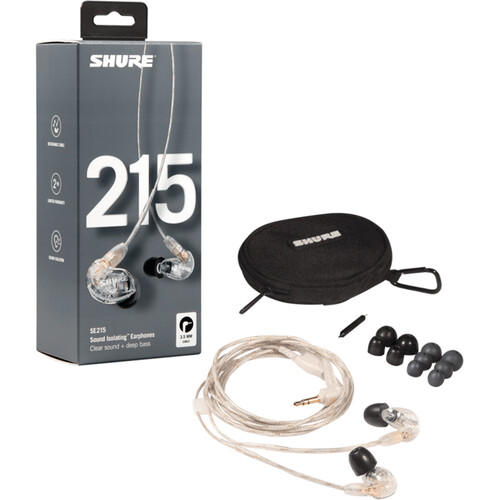 Shure SE215 Pro Sound-Isolating Earphones (Clear)
