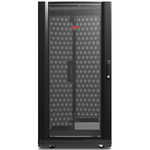 APC NetShelter 24 RU AV Enclosure with Sides, 10-32 Threaded Rails (Black)